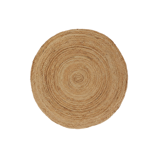 Runder Jute Teppich Natur | Handgefertigter Boho Teppich aus Jute