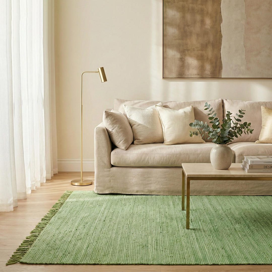 Chindi Baumwollteppich – Handgewebter Teppich aus recycelten Stoffen für Wohnzimmer & Schlafzimmer