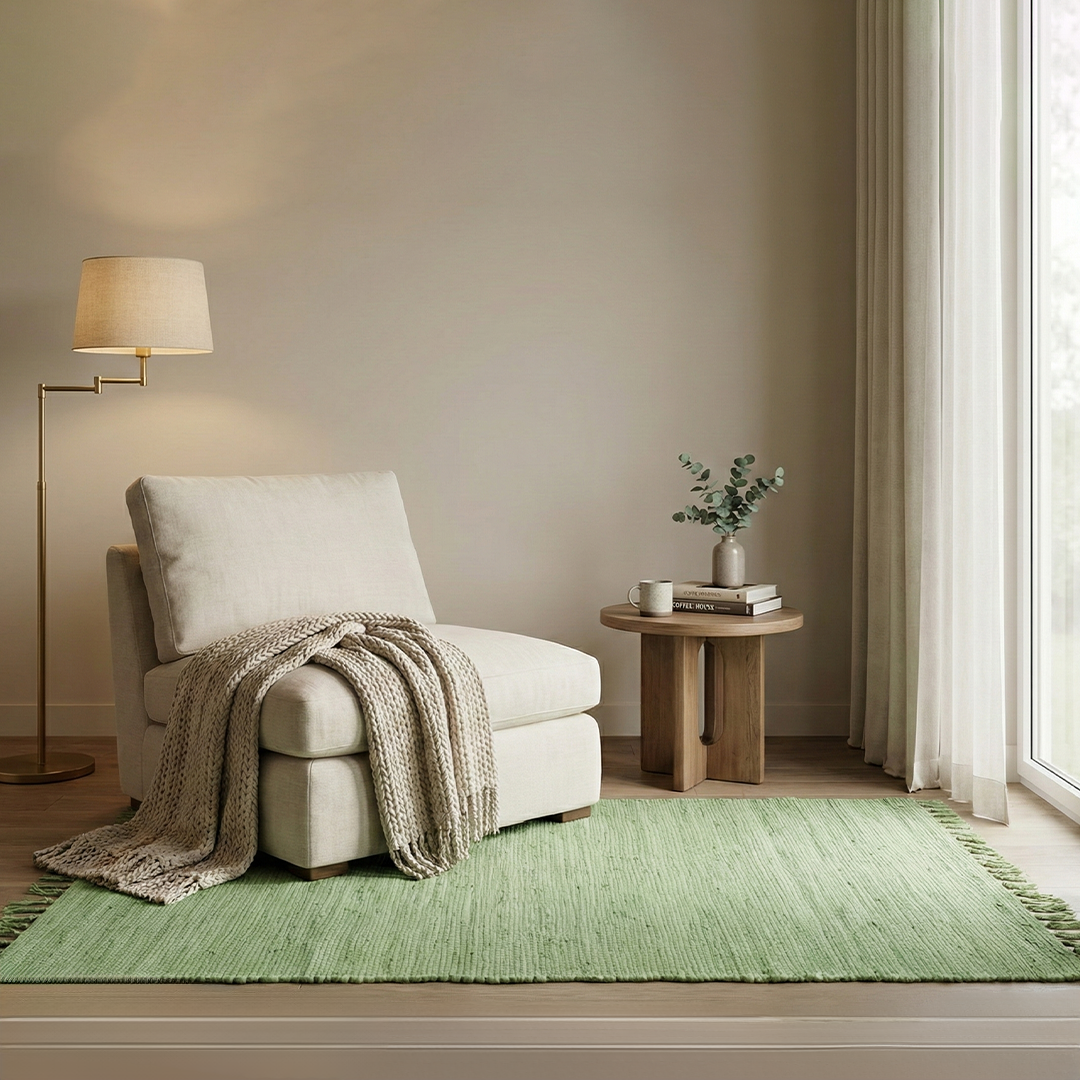 Chindi Baumwollteppich – Handgewebter Teppich aus recycelten Stoffen für Wohnzimmer & Schlafzimmer