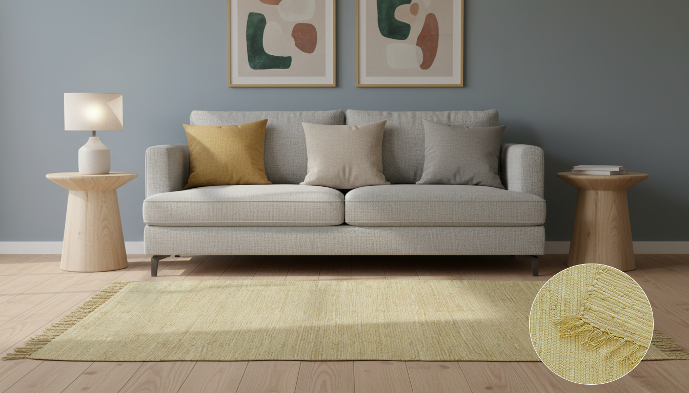 Chindi Baumwollteppich – Handgewebter Teppich aus recycelten Stoffen für Wohnzimmer & Schlafzimmer