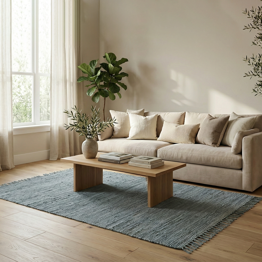 Chindi Baumwollteppich – Handgewebter Teppich aus recycelten Stoffen für Wohnzimmer & Schlafzimmer